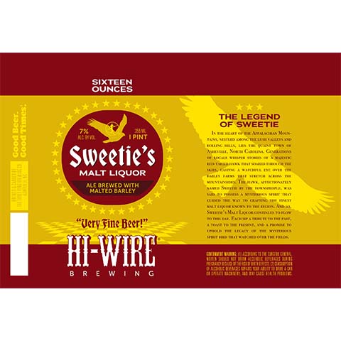 Hi-Wire Sweetie's Malt Liquor