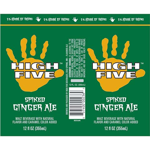 High Five Spiked Ginger Ale