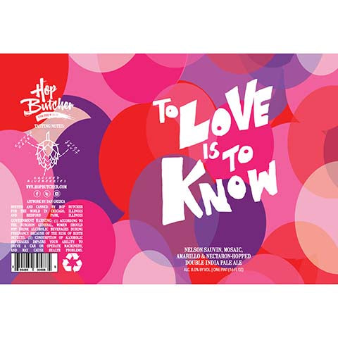 Hop Butcher To Love Is To Know DIPA