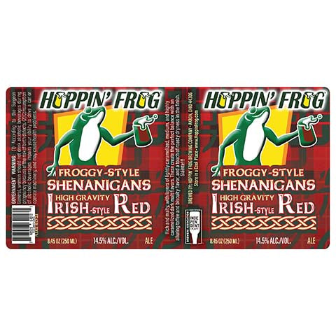 Hoppin' Frog Froggy-Style Shenanigans High Gravity Irish Red Ale