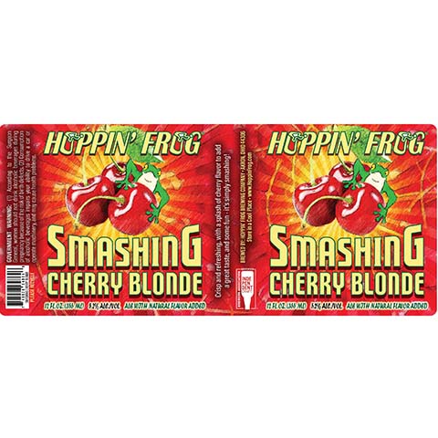 Hoppin' Frog Smashing Cherry Blonde Ale – CraftShack - Buy craft