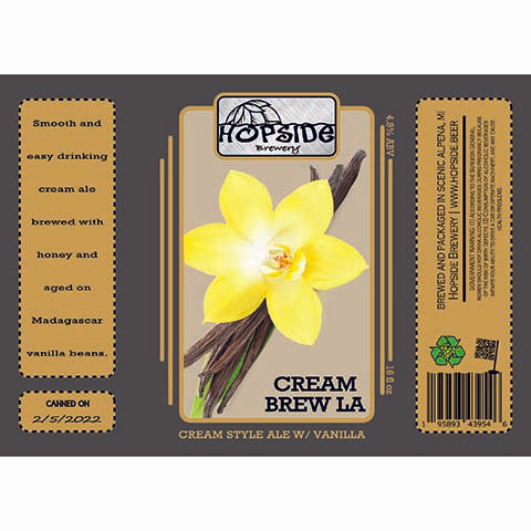 Hopside Cream Brew La Cream Ale