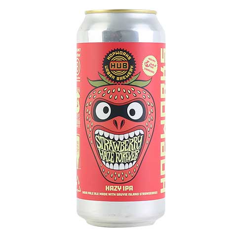 Hopworks Urban Brewery Strawberry Haze Forever Hazy IPA