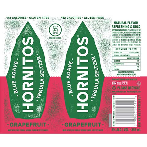 Hornitos Grapefruit Tequila Seltzer – CraftShack - Buy craft beer