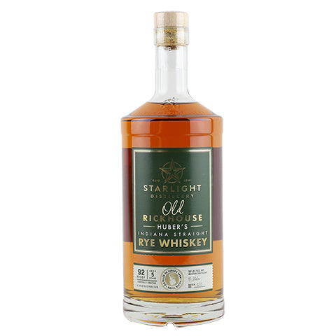 Huber's Starlight Old Rickhouse Rye Whiskey
