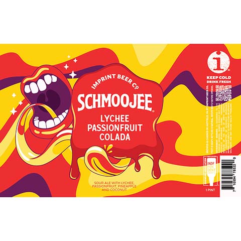 Imprint Beer Schmoojee Lychee Passionfruit Colada Sour Ale
