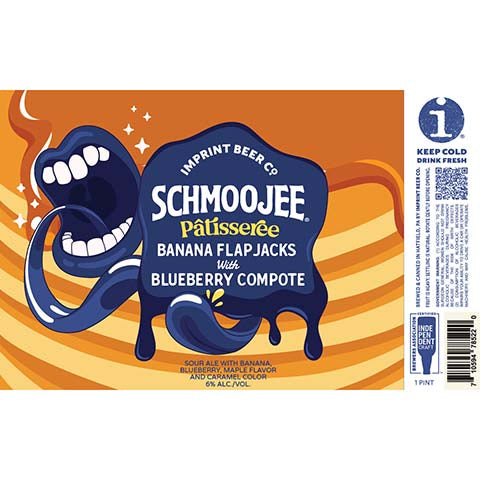 Imprint Beer Schmoojee Patisseree Banana Flapjacks with Blueberry Compote Sour Ale