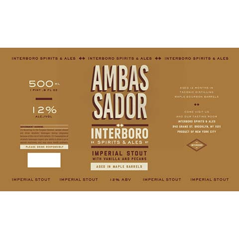 Interboro Ambassador Imperial Stout (Vanilla and Pecans)