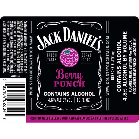 Jack Daniel’s Berry Punch – CraftShack - Buy craft beer online.