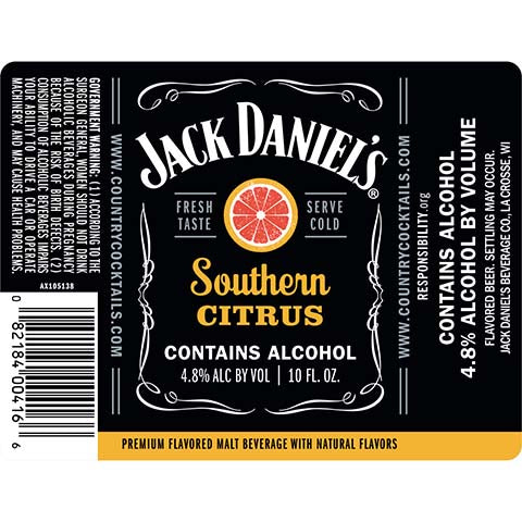 Jack Daniel's Southern Citrus – CraftShack - Buy Craft Beer Online.