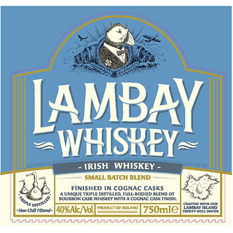 Lambay Small Batch Blend Finished in Cognac Cask Irish Whiskey