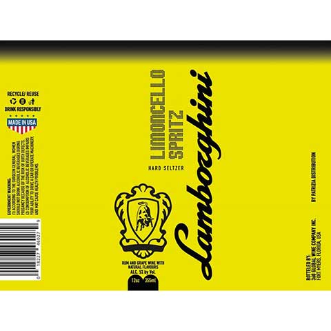 Lamborghini Limoncello Spritz Hard Seltzer – CraftShack - Buy
