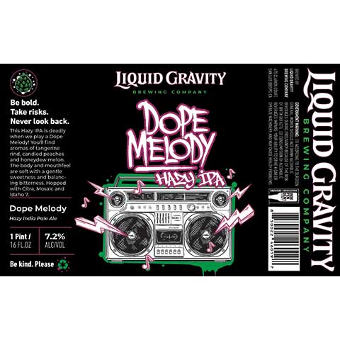 Liquid Gravity Dope Melody Hazy IPA – CraftShack - Buy Craft Beer.