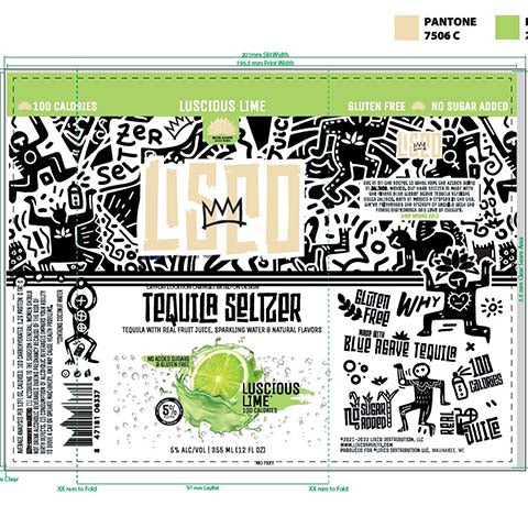 Lisco Luscious Lime Tequila Seltzer