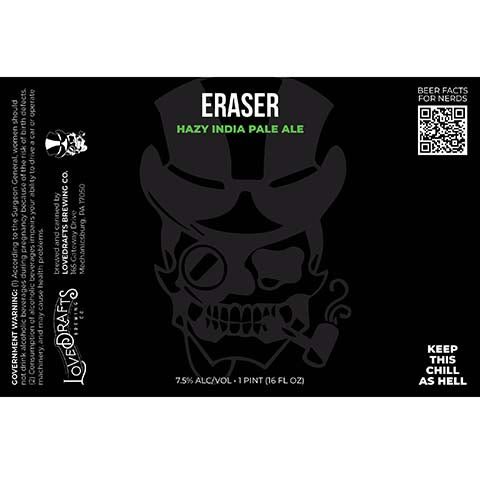 Lovedrafts Eraser Hazy IPA