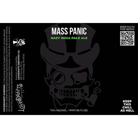 Lovedrafts Mass Panic Hazy IPA