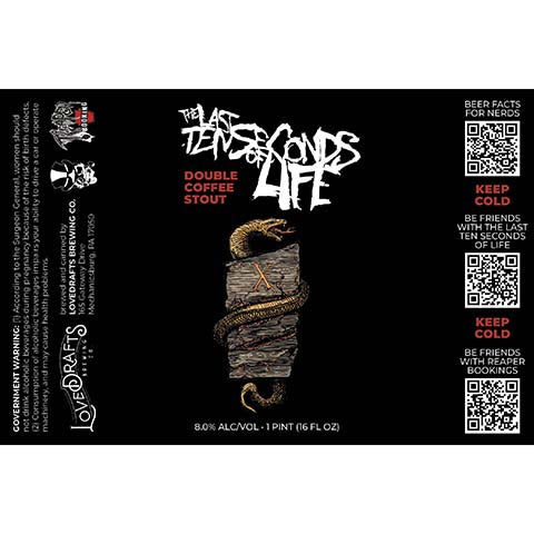 Lovedrafts The Last Ten Seconds of Life Double Coffee Stout
