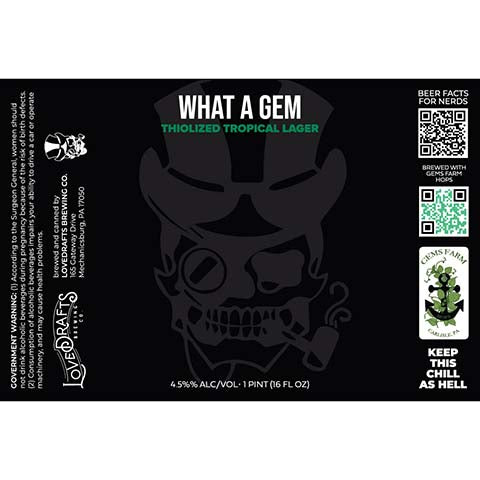 Lovedrafts What A Gem Lager