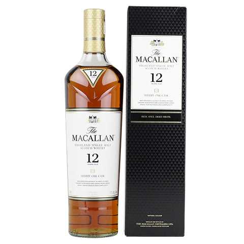 Macallan 12 Year Old Sherry Oak Scotch Whisky