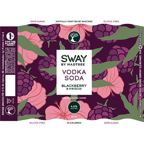 Madtree Sway Blackberry & Hibiscus Vodka Soda – CraftShack - Buy