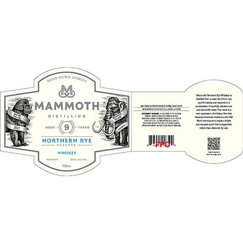 Mammoth Aged 9 Years Northern Rye Reserve Whiskey