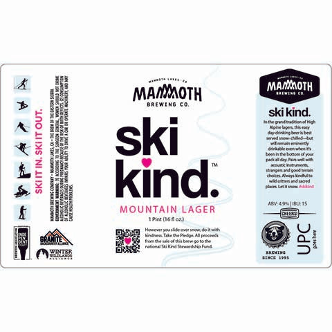 Mammoth Ski Kind Mountain Lager
