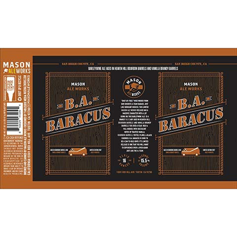 Mason Ale Works BA Baracus Barleywine Ale