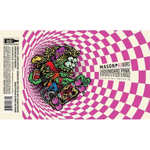 Mason Ale Works Checkerboard Pink Hazy DIPA