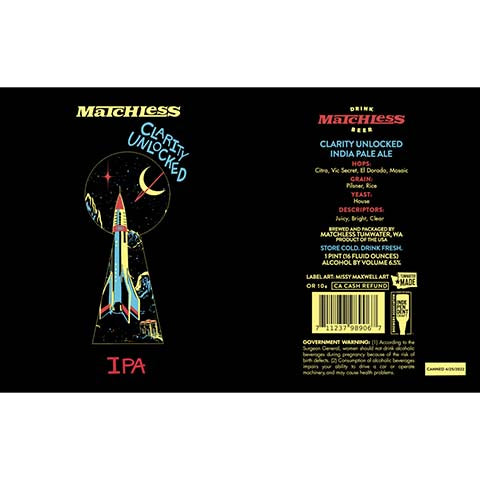 Matchless Clarity Unlocked IPA