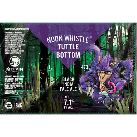Melvin Noon Whistle Tuttle Buttom Black IPA