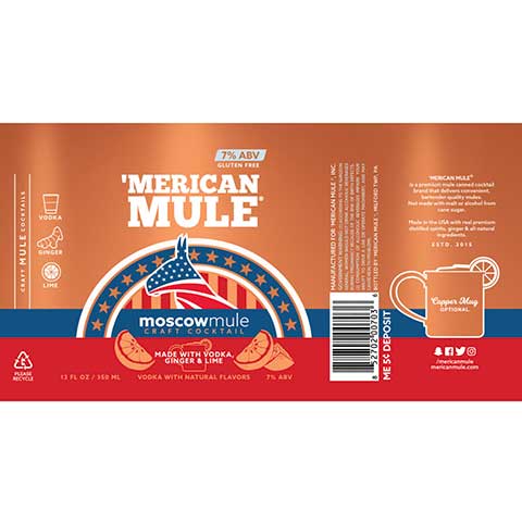 Merican Mule Moscow Mule – CraftShack - Buy craft beer online.