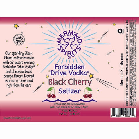 Mermaid Forbidden Drive Vodka Black Cherry Seltzer