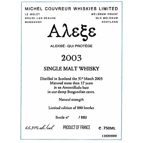 Michel-Couvreur-Whiskies-Limited-Alekse-750ML-BTL