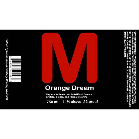 Minhas M Orange Dream Liqueur