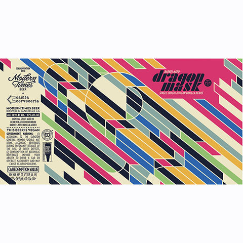 Modern Times Barrel-Aged Dragon Mask Single Origin Tongan Vanilla Beans Imperial Stout