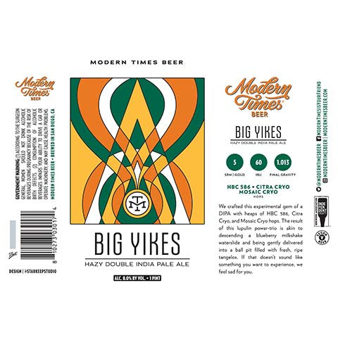 Modern Times Big Yikes Hazy DIPA