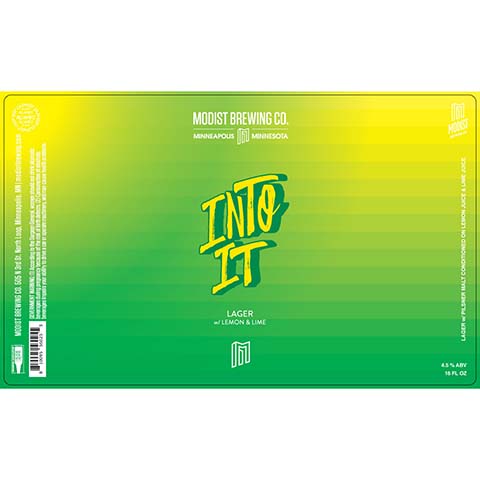 Modist Brewing Into It Lager