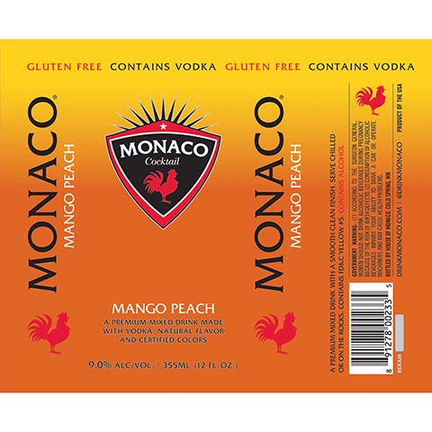 Monaco Mango Peach – CraftShack - Buy craft beer online.