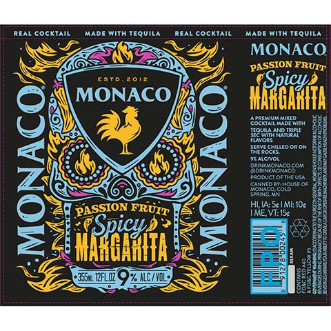 Monaco Passion Fruit Spicy Margarita – CraftShack - Buy craft beer
