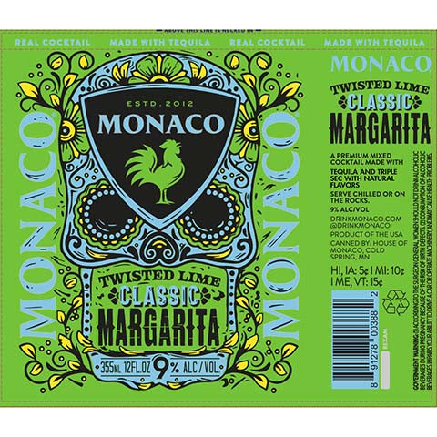 Monaco Twisted Lime Classic Margarita