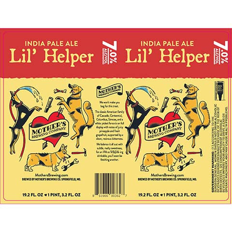 Mother's Brewing Lil' Helper IPA