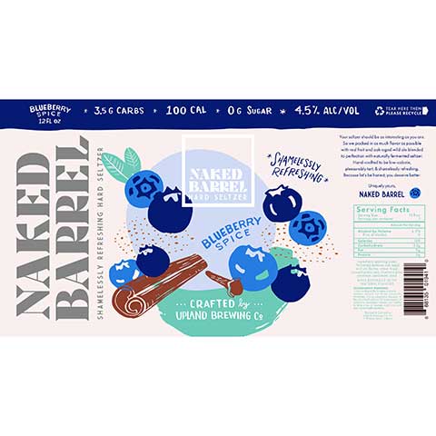 Upland Naked Barrel Hard Seltzer Blueberry Spice – CraftShack - Buy