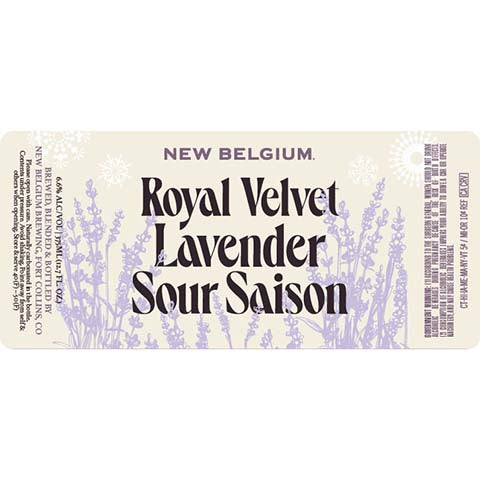 New Belgium Royal Velvet Lavender Sour Saison