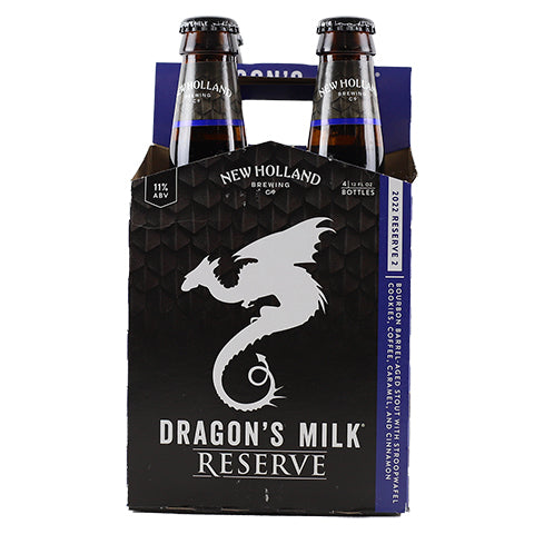 New Holland Dragon's Milk Reserve: Bourbon Barrel-Aged Stout with Stroopwafel Cookies, Coffee, Caramel, and Cinnamon 2022-2
