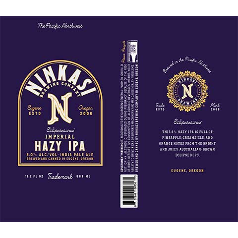 Ninkasi Eclipsosaurus Imperial Hazy IPA – CraftShack - Buy craft