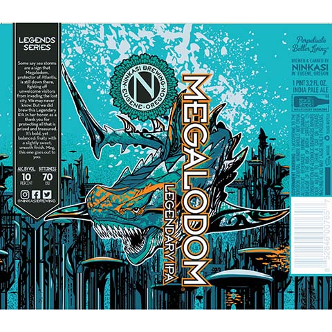 Ninkasi Megalodom Legendary IPA – CraftShack - Buy craft beer online.