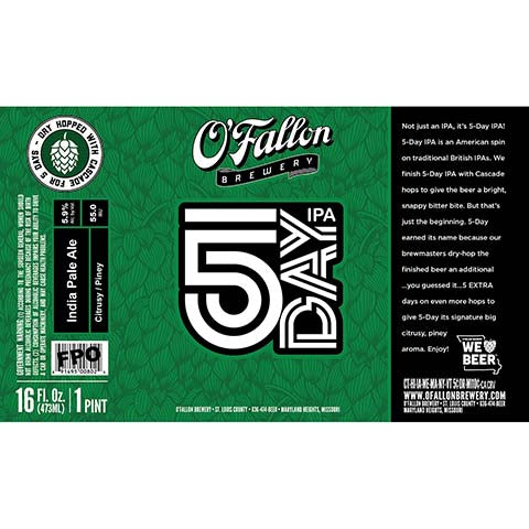 O'Fallon 5 Day IPA