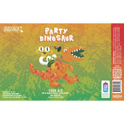 Oozlefinch Party Dinosaur Sour (Mango, Guava, Hibiscus)