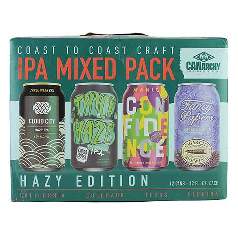 Oskar Blues Canarchy Coast To Coast IPA Mixed Pack (Hazy Edition)