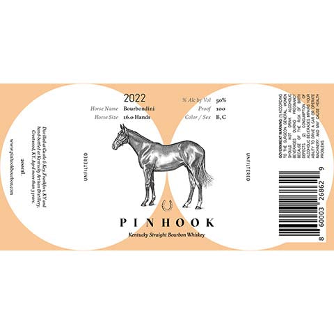 Pinhook Kentucky Straight Bourbon Whiskey Bourbondini 2022